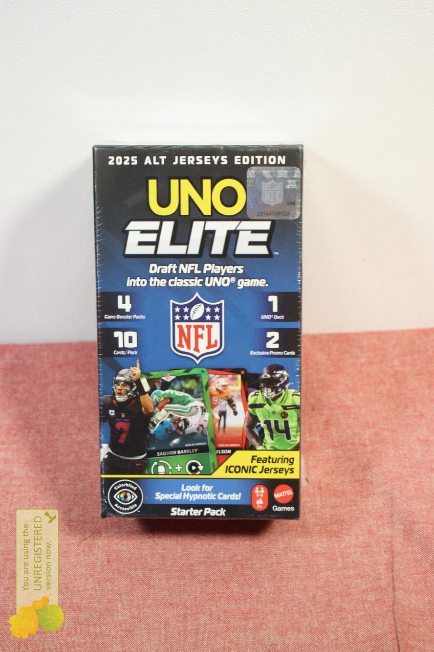 UNO Elite NFL Card Game 2025 Alt Jerseys Edition Starter Pack